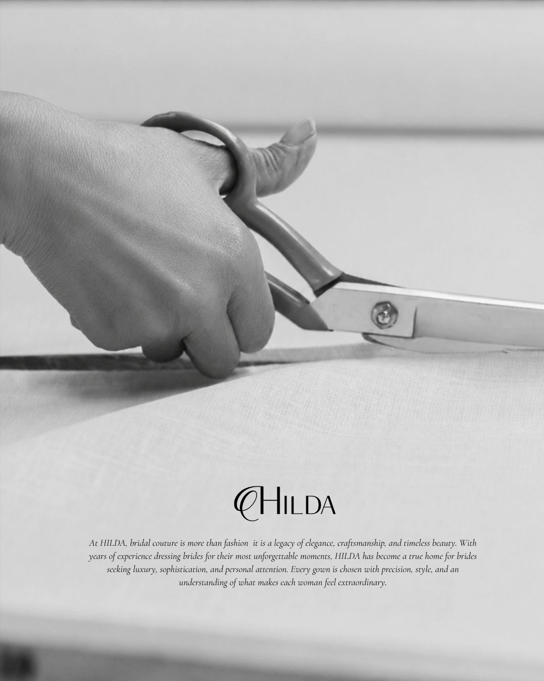 פנים הסטודיו הילדה — Hilda Bridal Couture studio interior and atelier